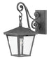 15"H Trellis 1-Light Small Outdoor Wall Light in Aged Zinc