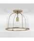Madison 1-Light Dual-Mount Semi-Flush/Pendant Mount Aged Brass