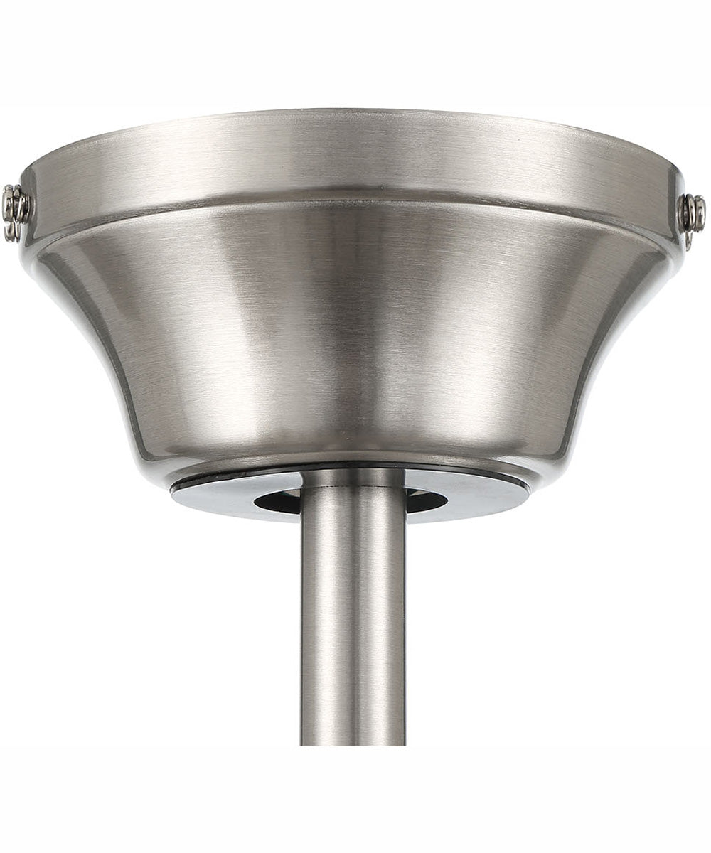 52" Decorator's Choice 2-Light Ceiling Fan Brushed Polished Nickel