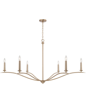Grady 6-Light Chandelier Matte Brass