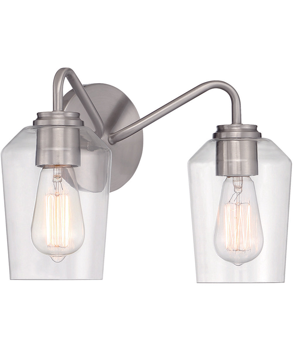 Shayna 2-Light Vanity Brushed Polished Nickel