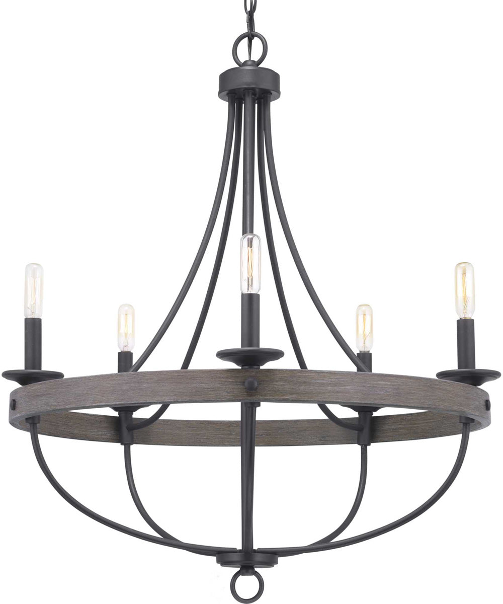 Gulliver 5-Light Coastal Chandelier Light Graphite