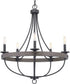 Gulliver 5-Light Coastal Chandelier Light Graphite