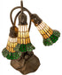 16" High Stained Glass Pond Lily 3 Light Accent Lamp