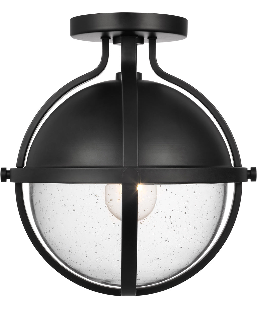 Lincoln 1-Light Close-to-Ceiling Matte Black