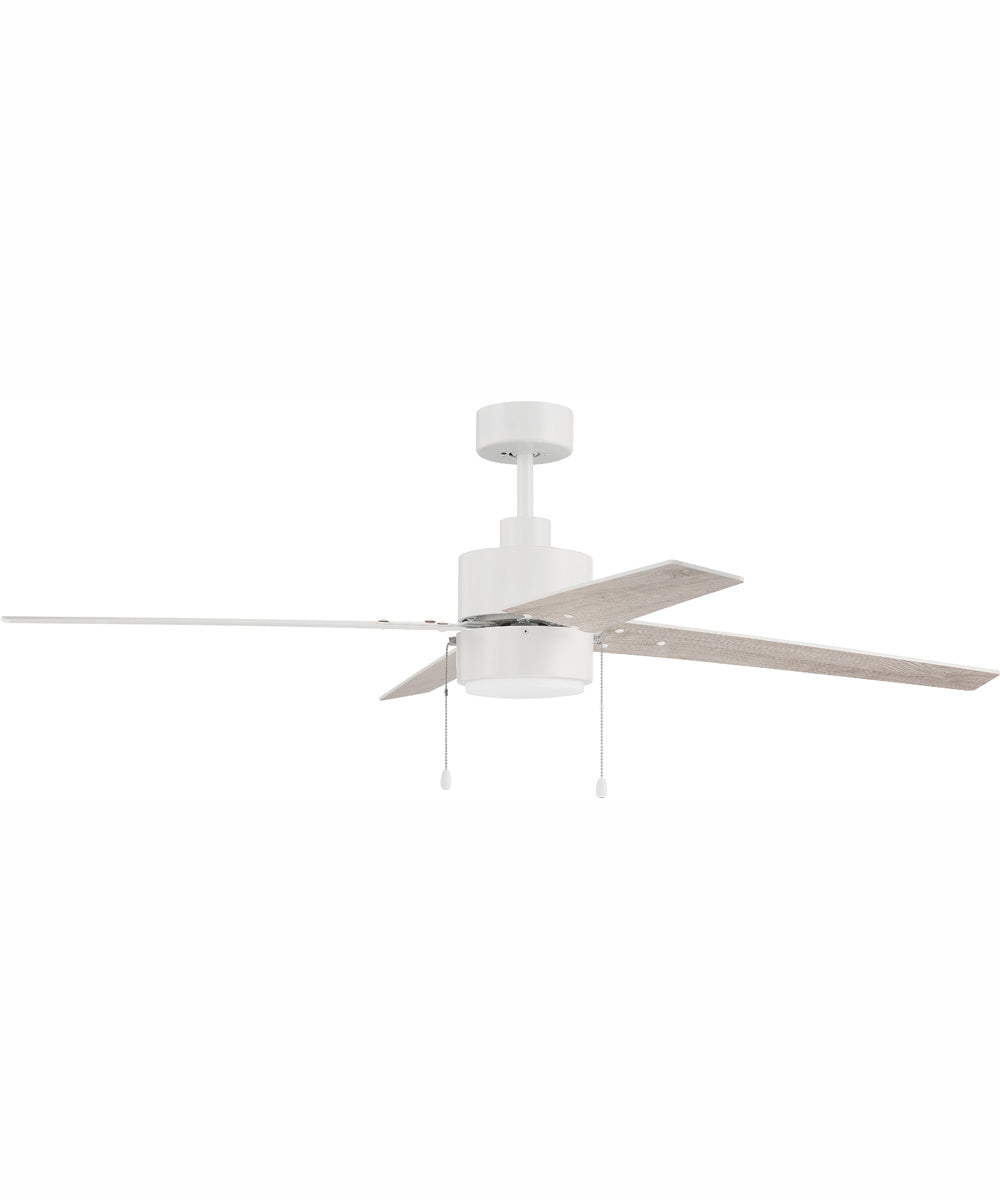 52" Terie 1-Light Ceiling Fan White