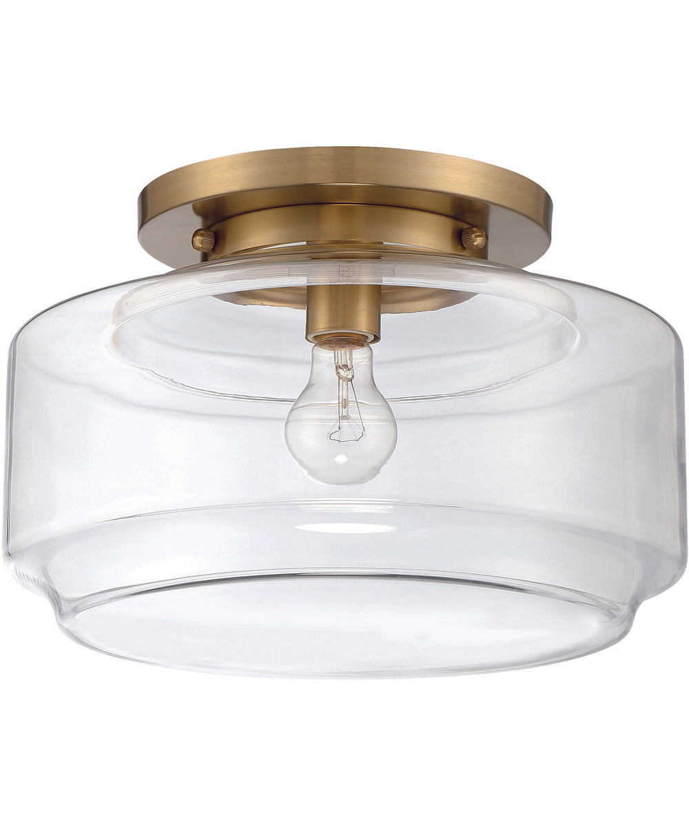 Peri 1-Light Flushmount Satin Brass