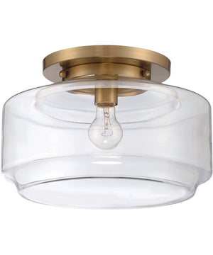 Peri 1-Light Flushmount Satin Brass