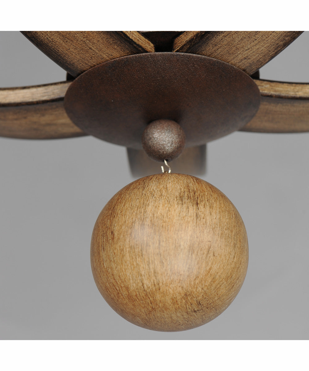 Basque 3-Light Semi-Flush Mount Driftwood/Anthracite