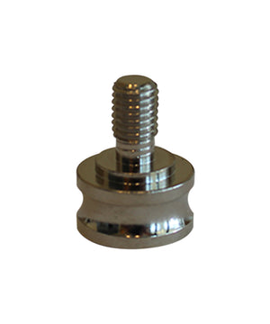 Solid Nickel Lamp Harp Nozzle Reducer (Converts 1/8"IP to 1/4"-27)