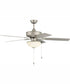 52" Outdoor Pro Plus 211 White 2-Light Indoor/Outdoor Ceiling Fan Painted Nickel