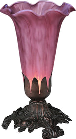 7"H Lavender Pond Lily Accent Lamp