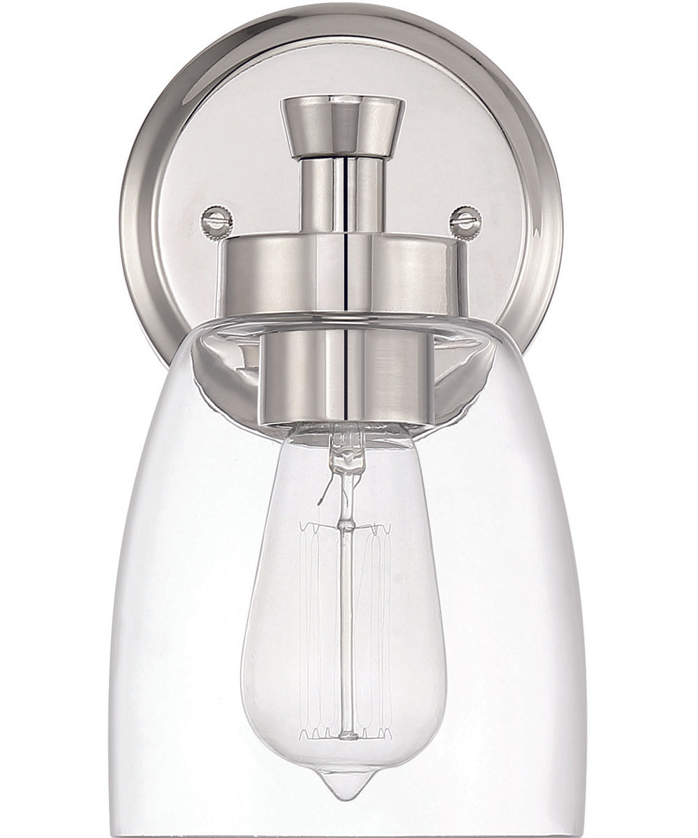 Henning 1-Light Wall Sconce Polished Nickel
