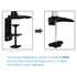 Sit-Stand Monitor Arm: Extended Single Air-Assist Arm Black