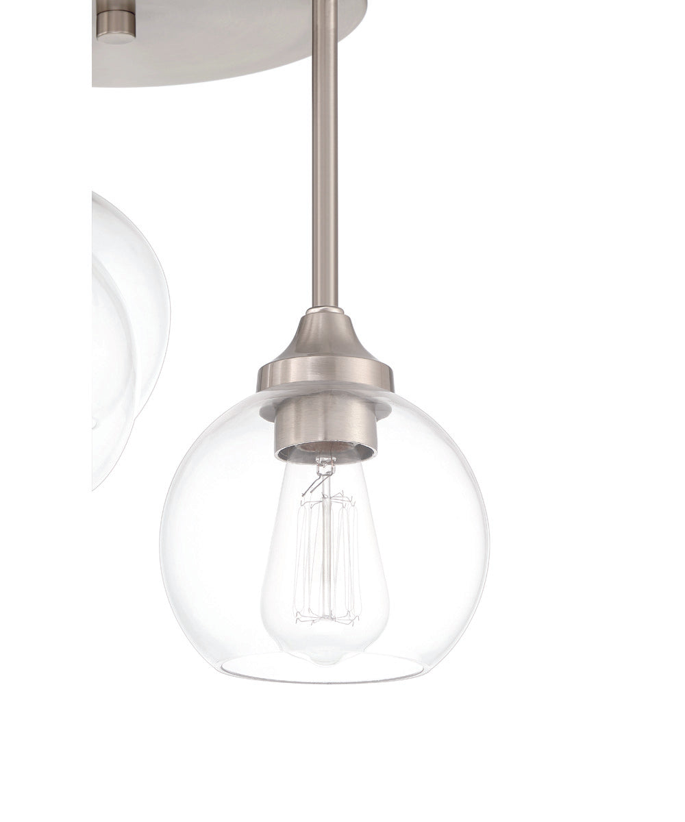 Glenda 3-Light Semi Flush Brushed Nickel