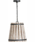 Remi 1-Light Pendant Brushed White Wash and Nordic Iron