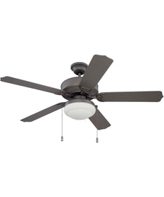 52" Enduro Plastic with Light Kit 2-Light LED Indoor/Outdoor Ceiling Fan (Blades Included) Espresso