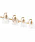 Reyes 4-light Bath Vanity Light Aged Brass