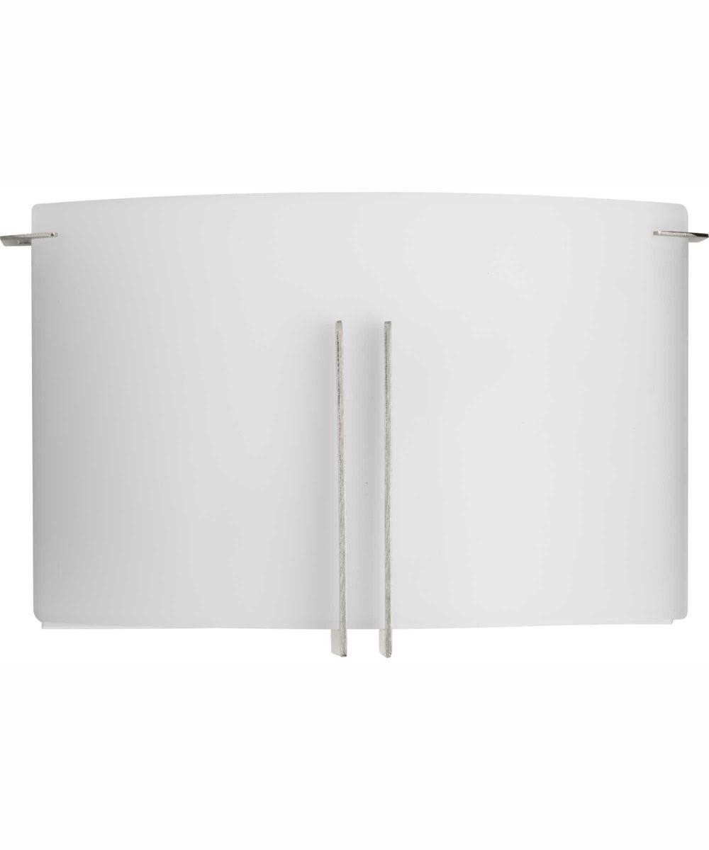 Modern Glass Sconce 2-Light Wall Sconce Brushed Nickel