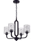 Collins 4-Light Chandelier Flat Black
