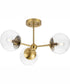 Atwell 3-Light Mid-Century Modern Semi-Flush Mount Brushed Bronze