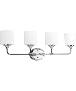 Lynzie 4-Light Etched Opal Glass Modern Bath Vanity Light Polished Chrome