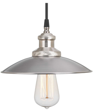 Archives 1-Light PMS Matte Cool Grey #9 Shade Farmhouse Mini-Pendant Light Antique Nickel