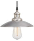 Archives 1-Light PMS Matte Cool Grey #9 Shade Farmhouse Mini-Pendant Light Antique Nickel