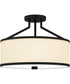 Laborde 3-light Semi Flush Mount Matte Black
