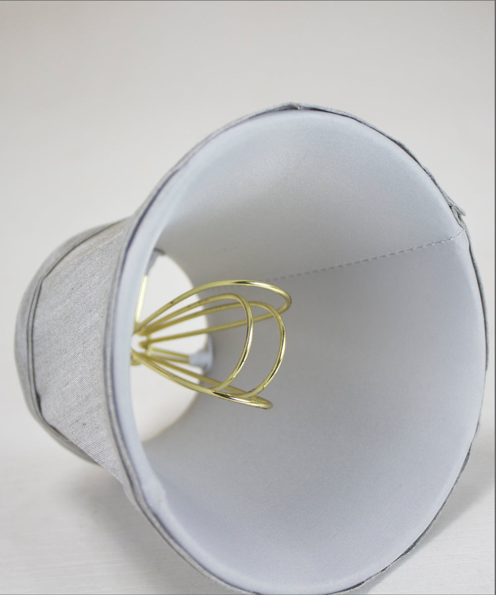 5"W x 4"H Set of 6 Gray Stretch Clip-On Candlelabra Clip-On Lamp shade