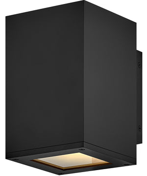 Tetra 1-Light Small Downlight Wall Mount Lantern in Black