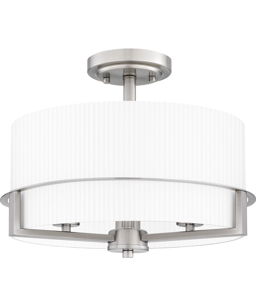 Seymour Medium 3-light Semi Flush Mount Brushed Nickel