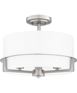 Seymour Medium 3-light Semi Flush Mount Brushed Nickel