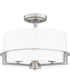 Seymour Medium 3-light Semi Flush Mount Brushed Nickel
