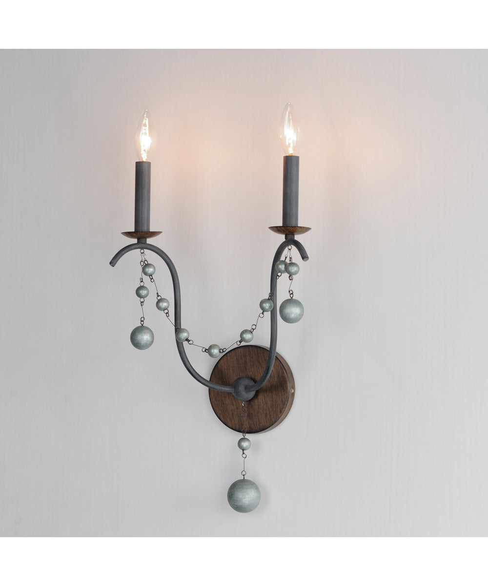 Formosa 2-Light Wall Sconce Golden Noir