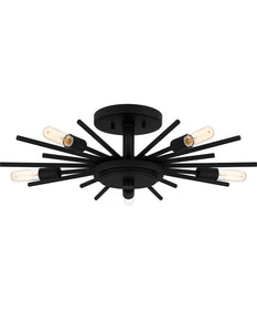 Quoizel Semi-Flush Mount Extra Large 5-light Semi Flush Mount Matte Black
