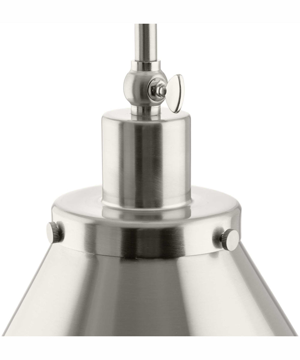 Hinton 1-Light Modern Farmhouse Pendant Brushed Nickel
