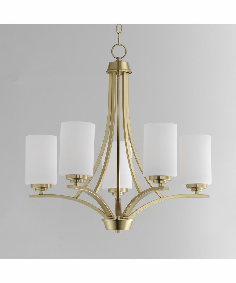 Deven 5-Light Chandelier Satin Brass
