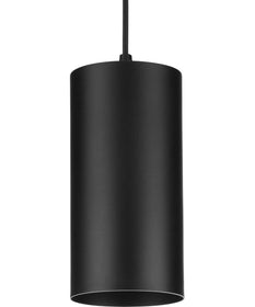 6"  Outdoor Aluminum Cylinder Cord-Mount Hanging Light Black
