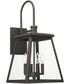 Belmore 4-Light Outdoor Wall Mount Rain or Shine - Oiled Bronze with Clear Glass