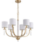 Fortuna 6-Light Chandelier Satin Brass