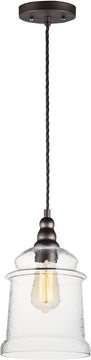 8"W Revival 1-Light Pendant Oil Rubbed Bronze