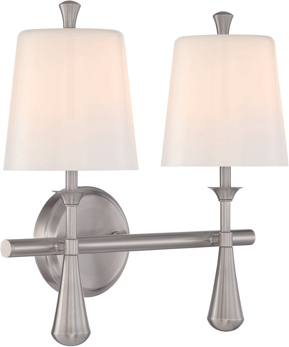 Palmer 2-Light Vanity Brushed Polished Nickel