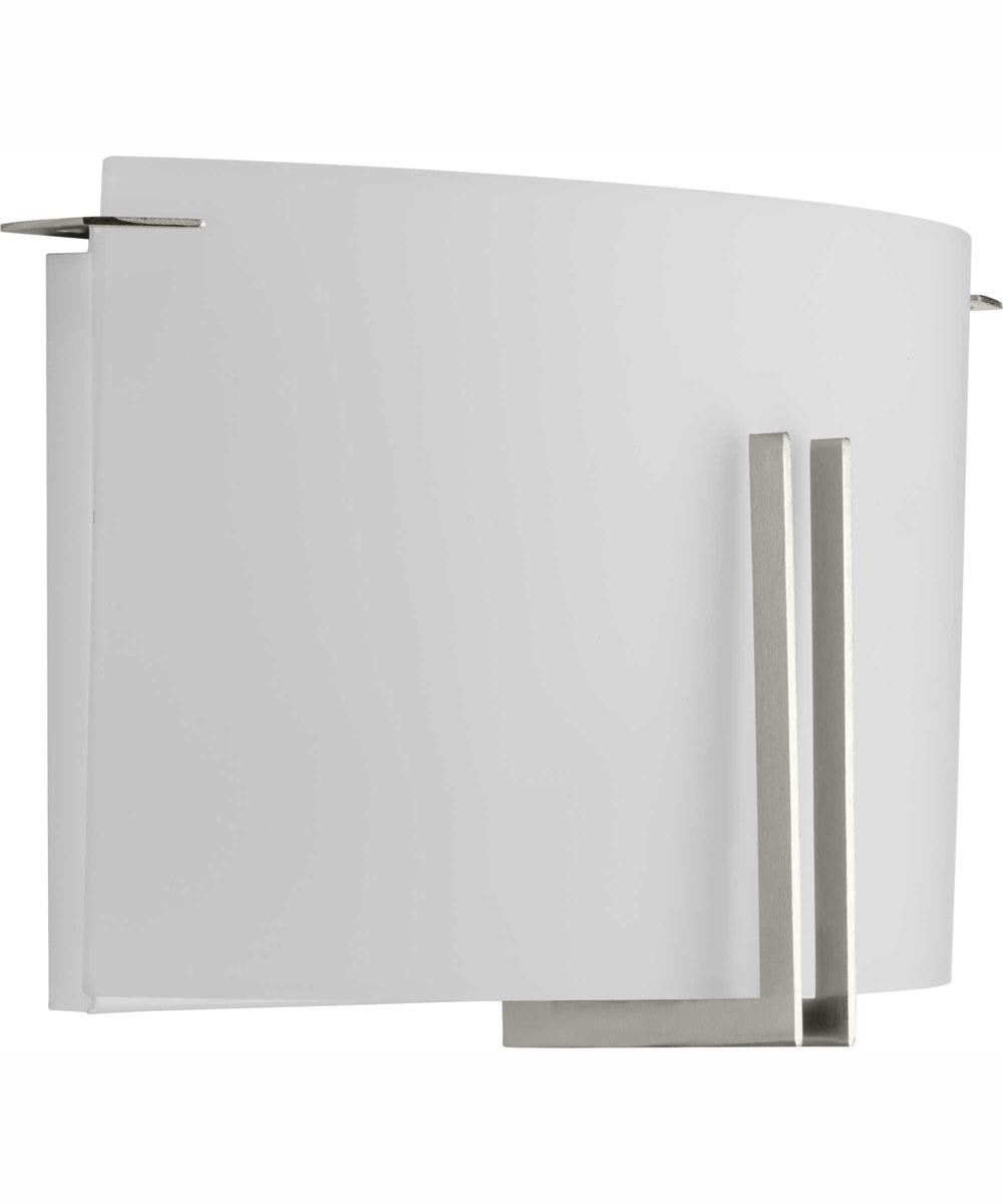 Modern Glass Sconce 2-Light Wall Sconce Brushed Nickel