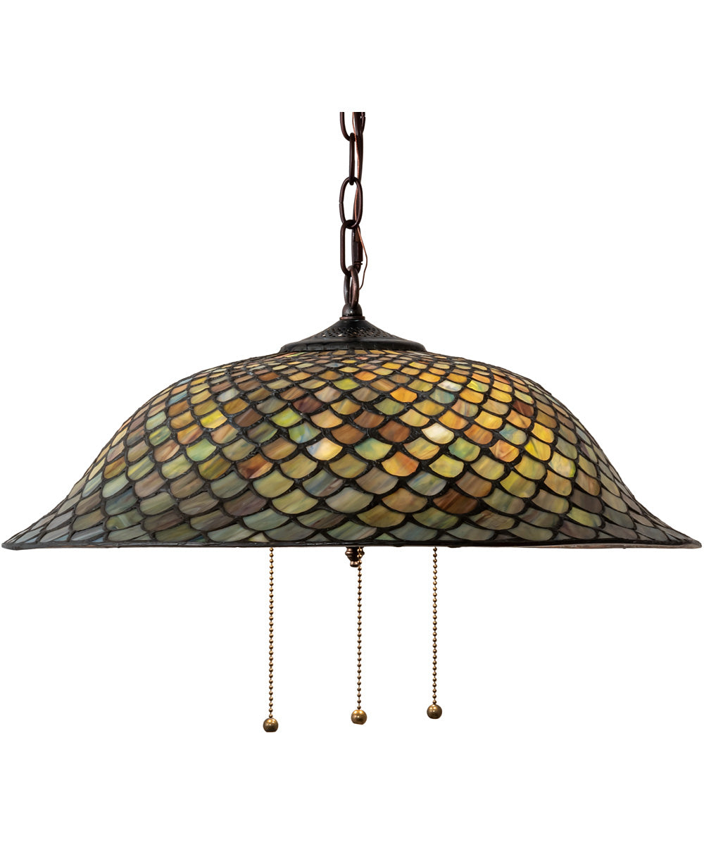 20" Wide Tiffany Fishscale Pendant
