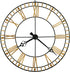 47"H Avante Wall Clock Black and Antique Gold