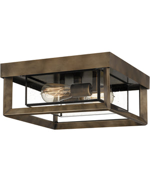 Infinger 2-light Semi Flush Mount Statuary Bronze