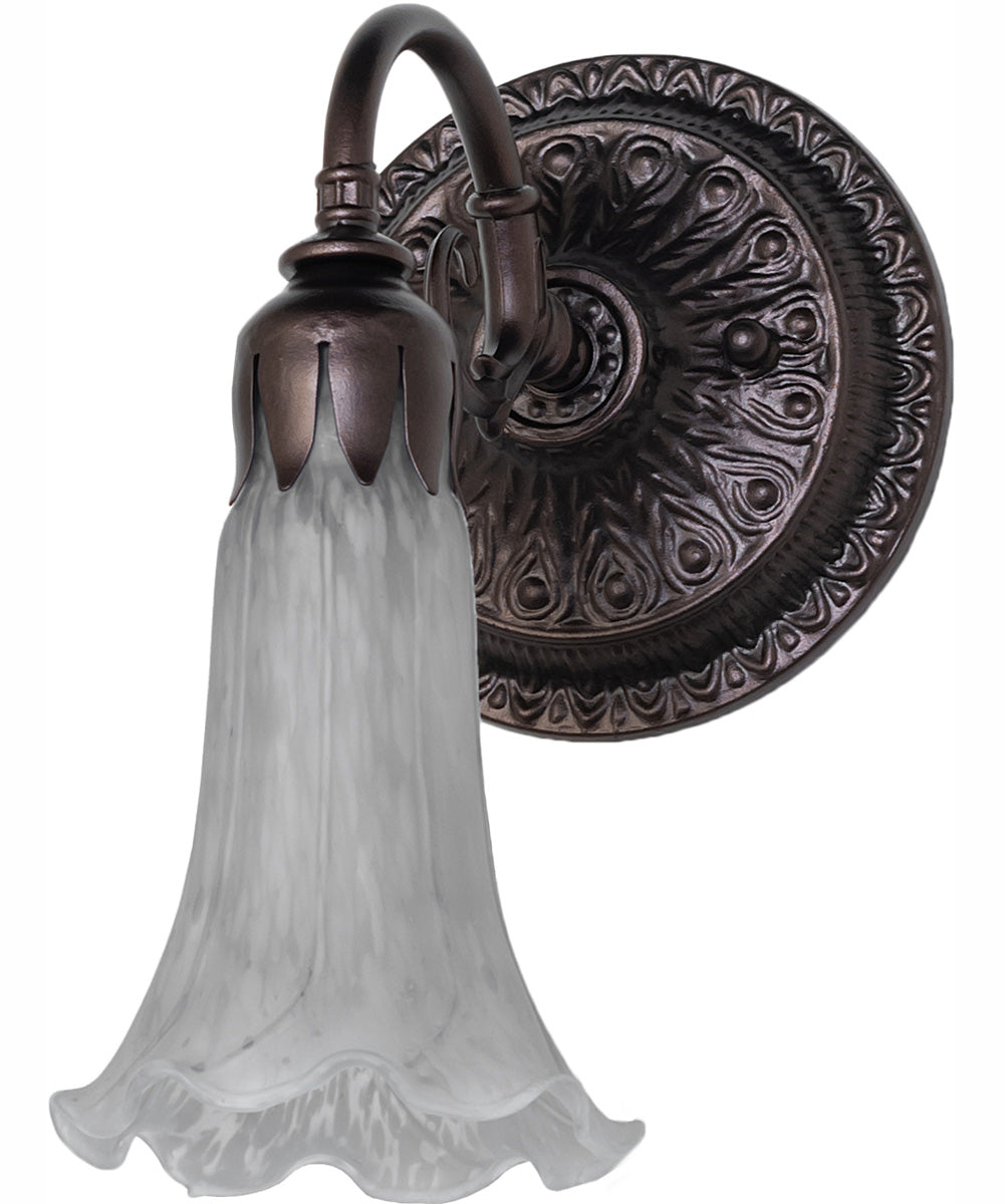 5.5" Wide Gray Tiffany Pond Lily Wall Sconce