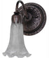 5.5" Wide Gray Tiffany Pond Lily Wall Sconce