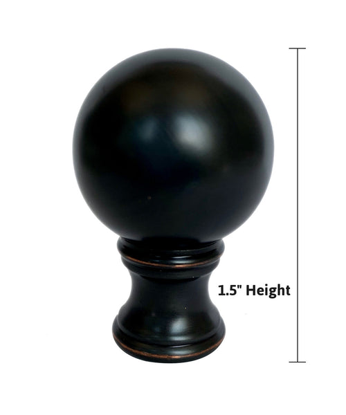 B&P Lamp Cup Shaped Finial - Oiled Bronze Finish Base Only For Lamp Restoration